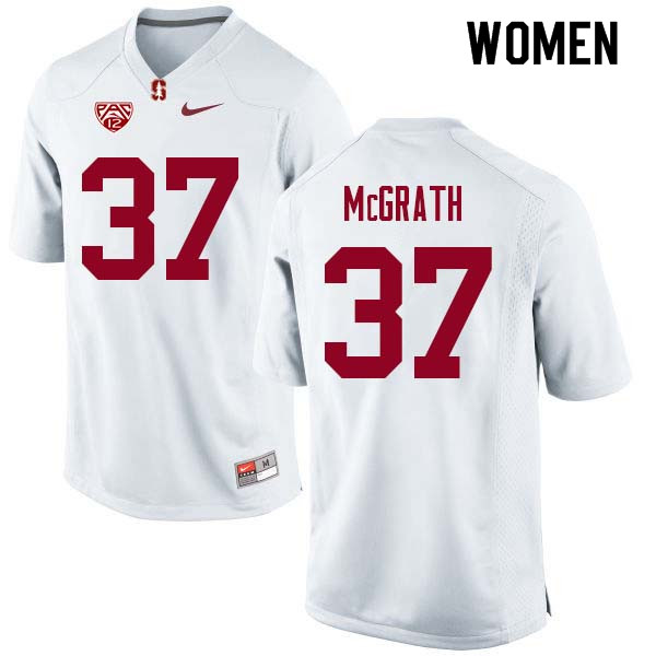 Women Stanford Cardinal #37 Joe McGrath College Football Jerseys Sale-White